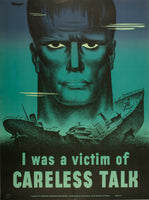 WW2 Poster - I Was a Victim of Careless Talk (Reproduction)