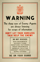 WW2 Poster - Don't Let Your Careless Talk Help the Enemy (Reproduction)