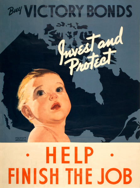 WW2 Poster - Victory Bonds to Invest and Protect (Reproduction)