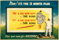 WW2 Poster - Now! Its the 12 month Plan (Reproduction)