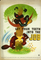 WW2 Poster - Get Your Teeth Into The Job (Reproduction)